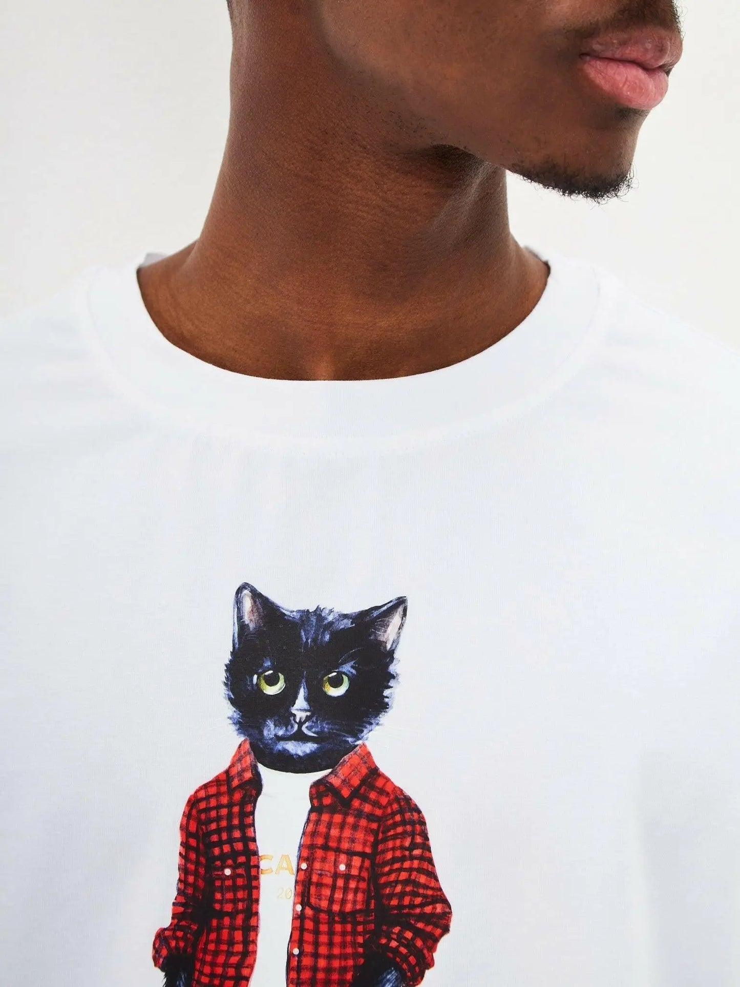 White T-shirt Country Cat | T-shirt For Cat Lovers | Cat e Lolette