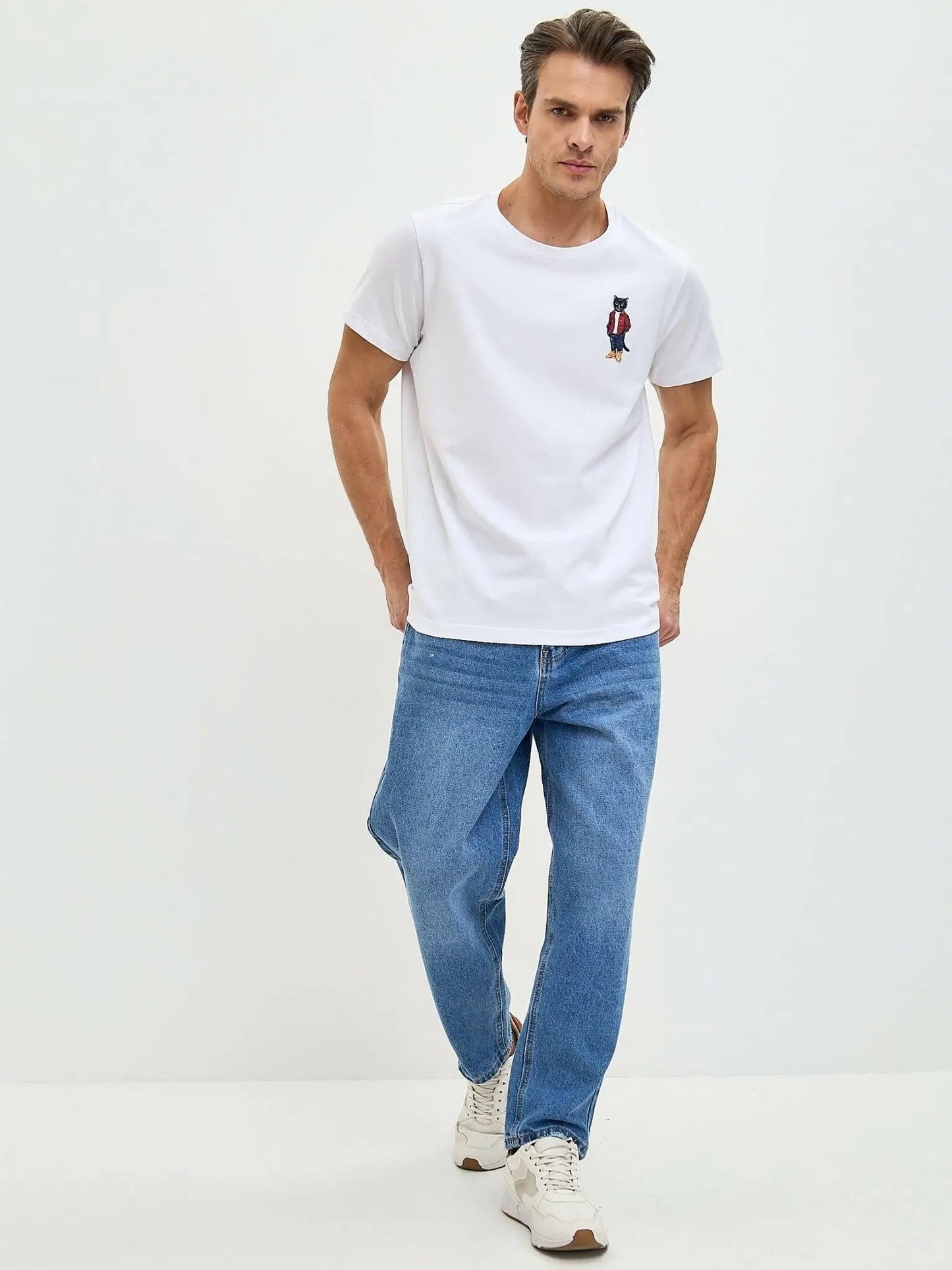 White T-shirt Country Cat | T-shirt For Cat Lovers | Cat e Lolette