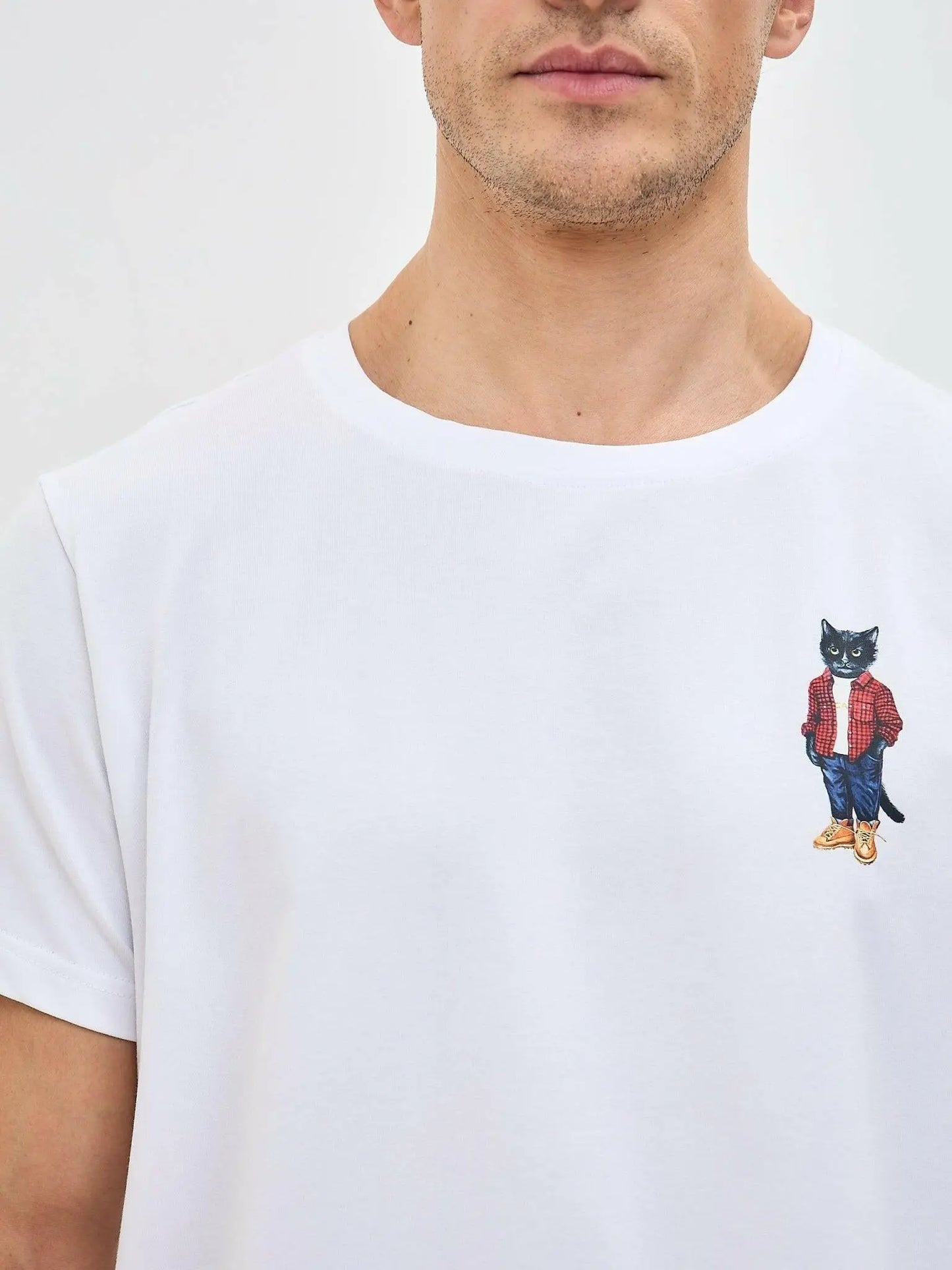 White T-shirt Country Cat | T-shirt For Cat Lovers | Cat e Lolette