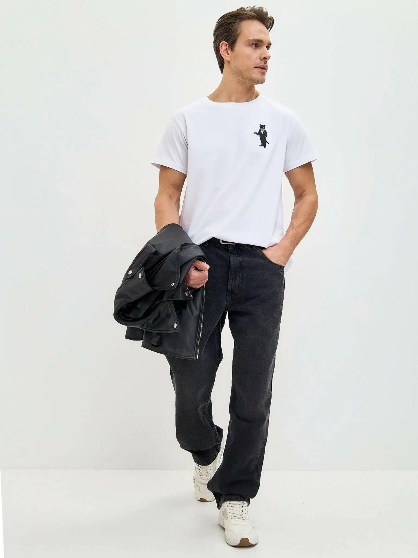 White T-shirt Dandy Cat | T-shirt For Cat Lovers | Cat e Lolette