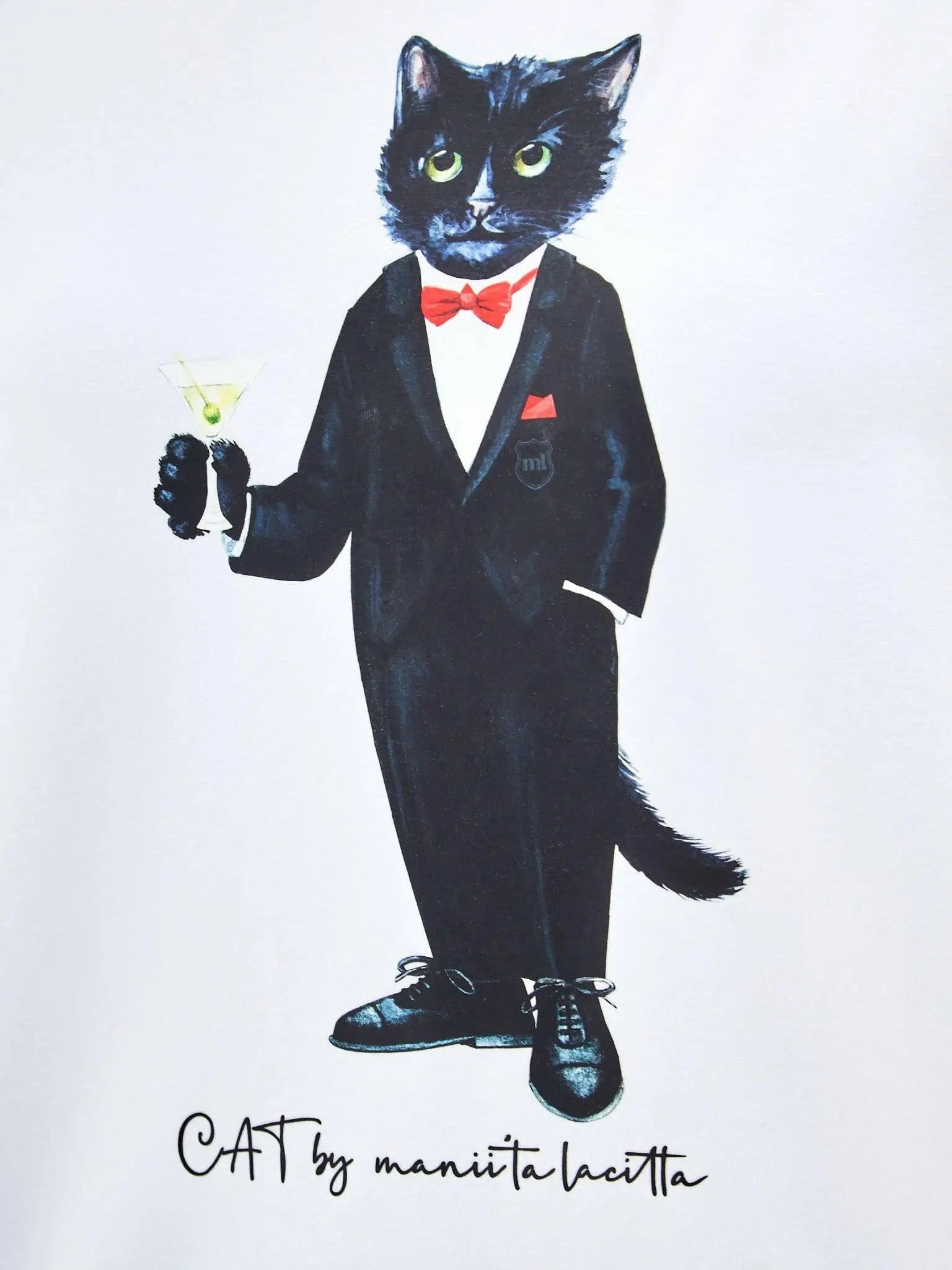 White T-shirt Dandy Cat | T-shirt For Cat Lovers | Cat e Lolette