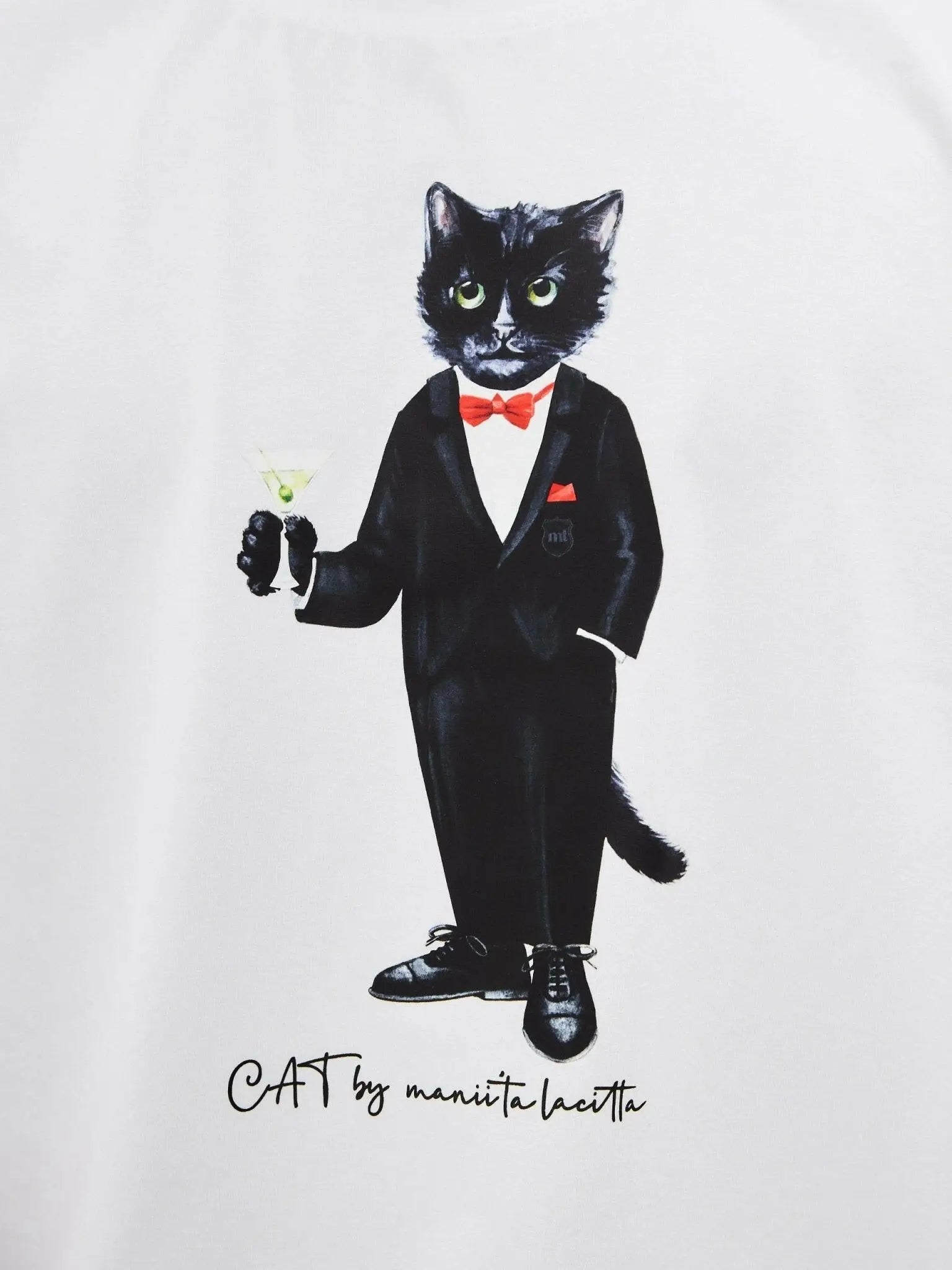 White T-shirt Dandy Cat | T-shirt For Cat Lovers | Cat e Lolette