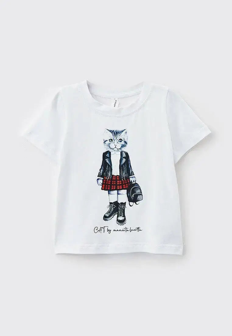 White T-shirt Kitty | T-shirt For Cat Lovers | Cat e Lolette