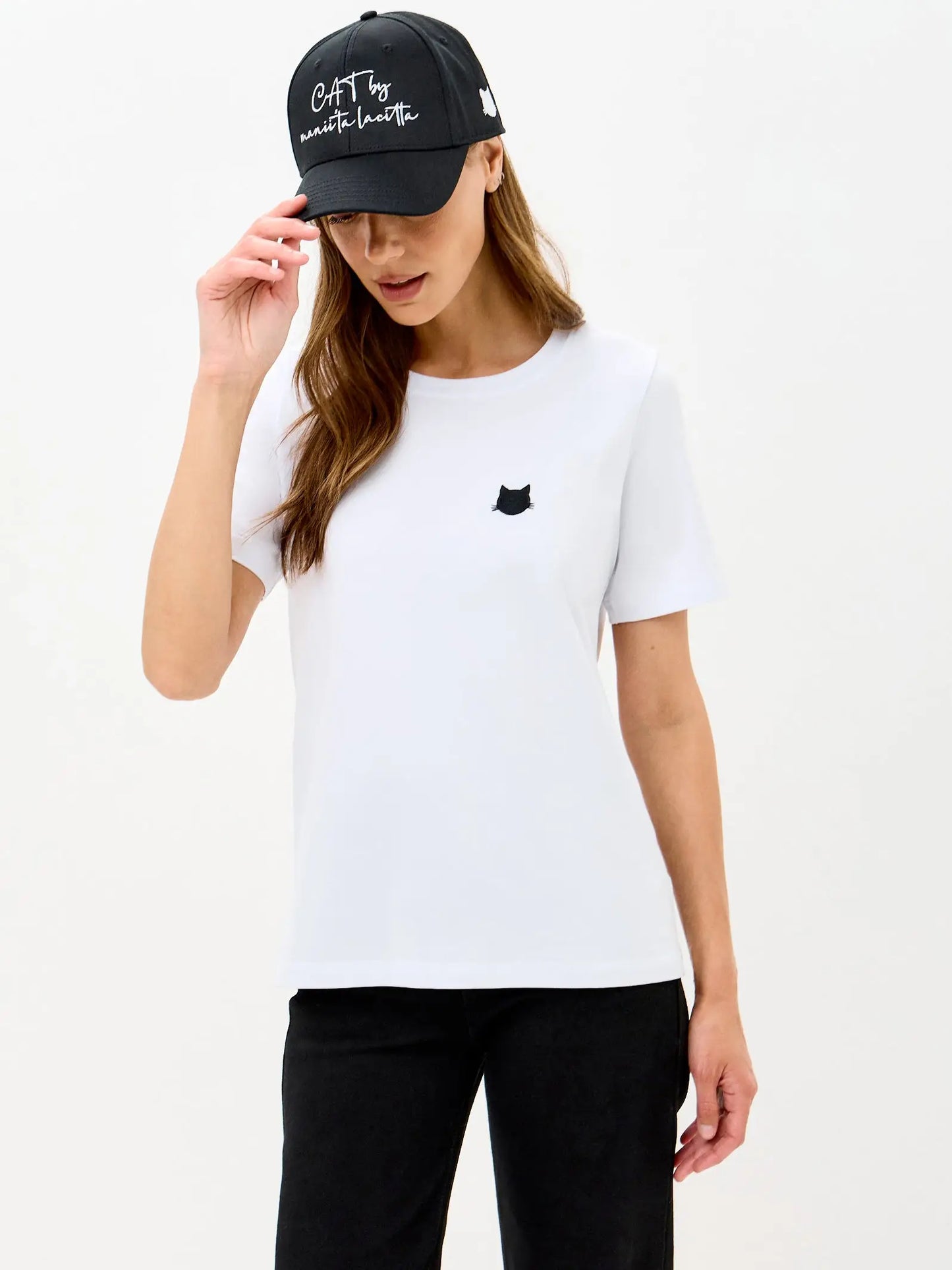 White T-shirt Logo Cat | T-shirt For Cat Lovers | Cat e Lolette
