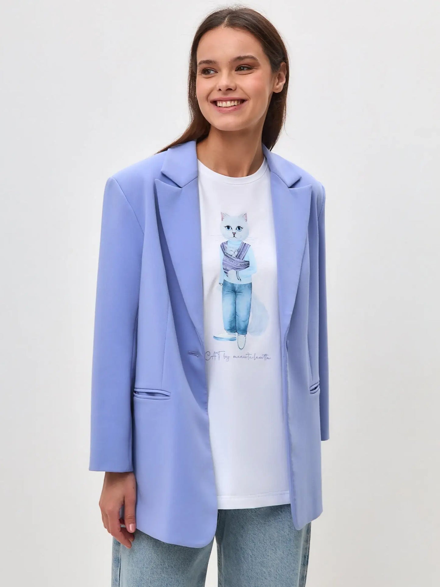 White T-shirt Mother Cat | T-shirt For Cat Lovers | Cat e Lolette