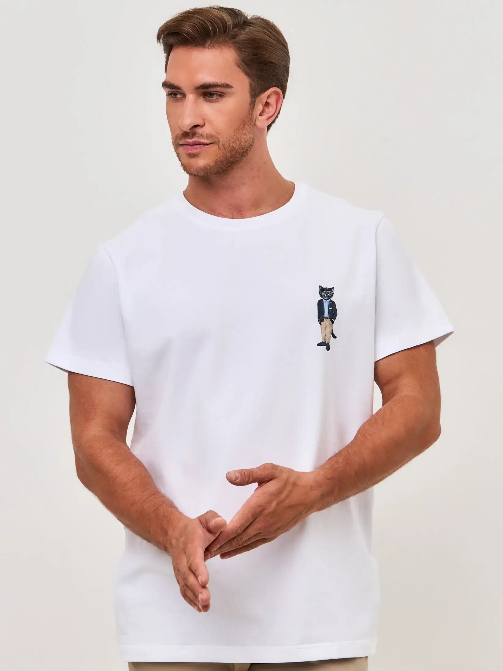 White T-shirt Regatta Cat | T-shirt For Cat Lovers | Cat e Lolette