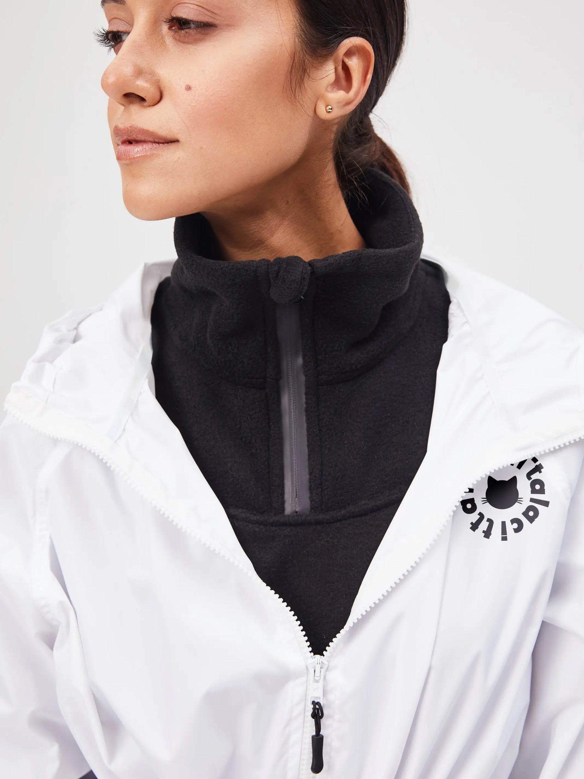 White Windbreaker Jacket | Jacket For Cat Lovers | Cat e Lolette