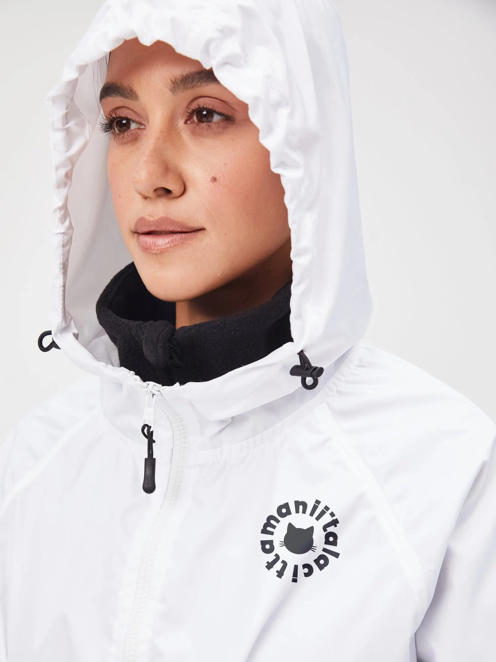 White Windbreaker Jacket | Jacket For Cat Lovers | Cat e Lolette