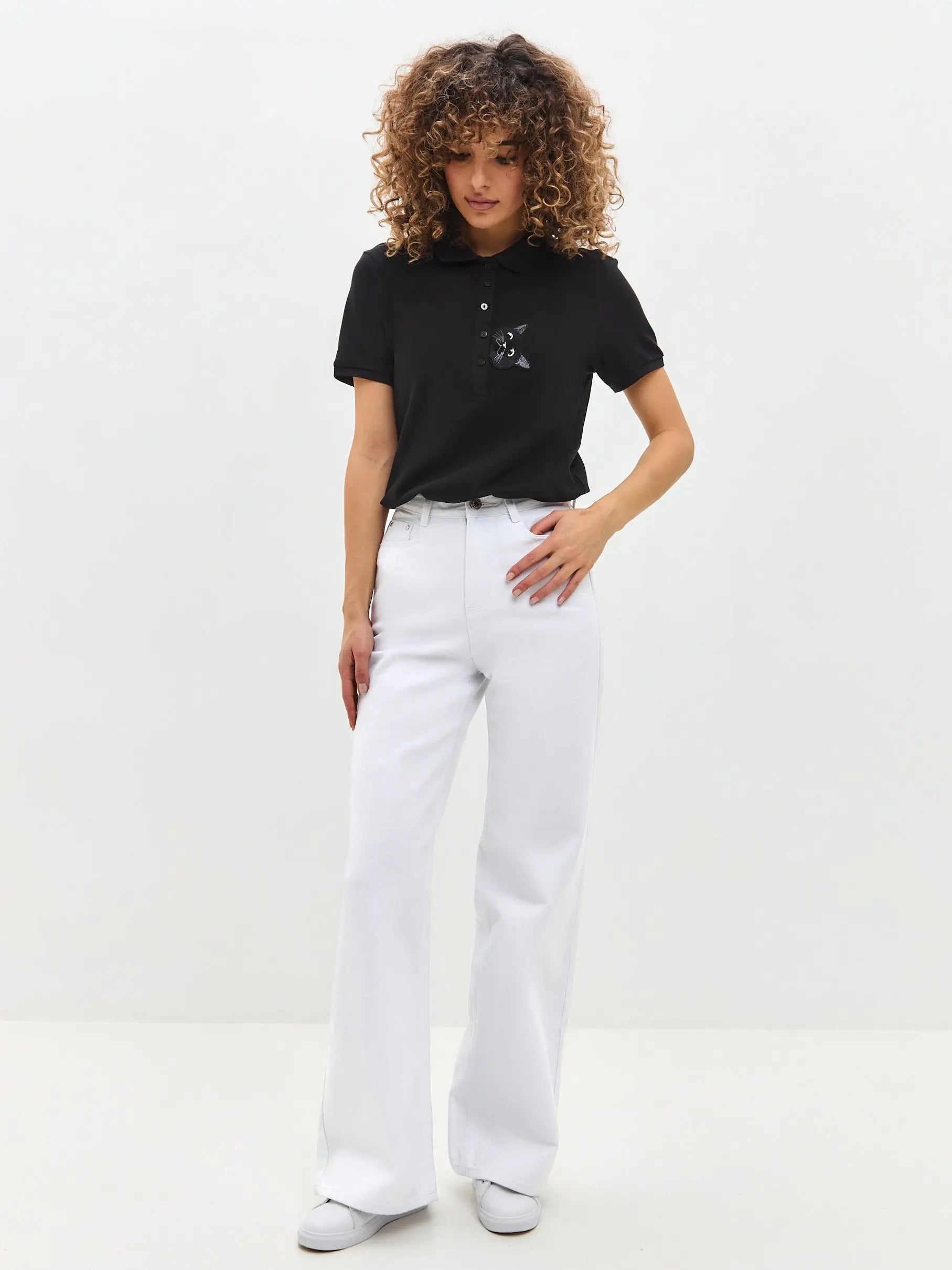 White Women’s Jeans | Bottom For Cat Lovers | Cat e Lolette