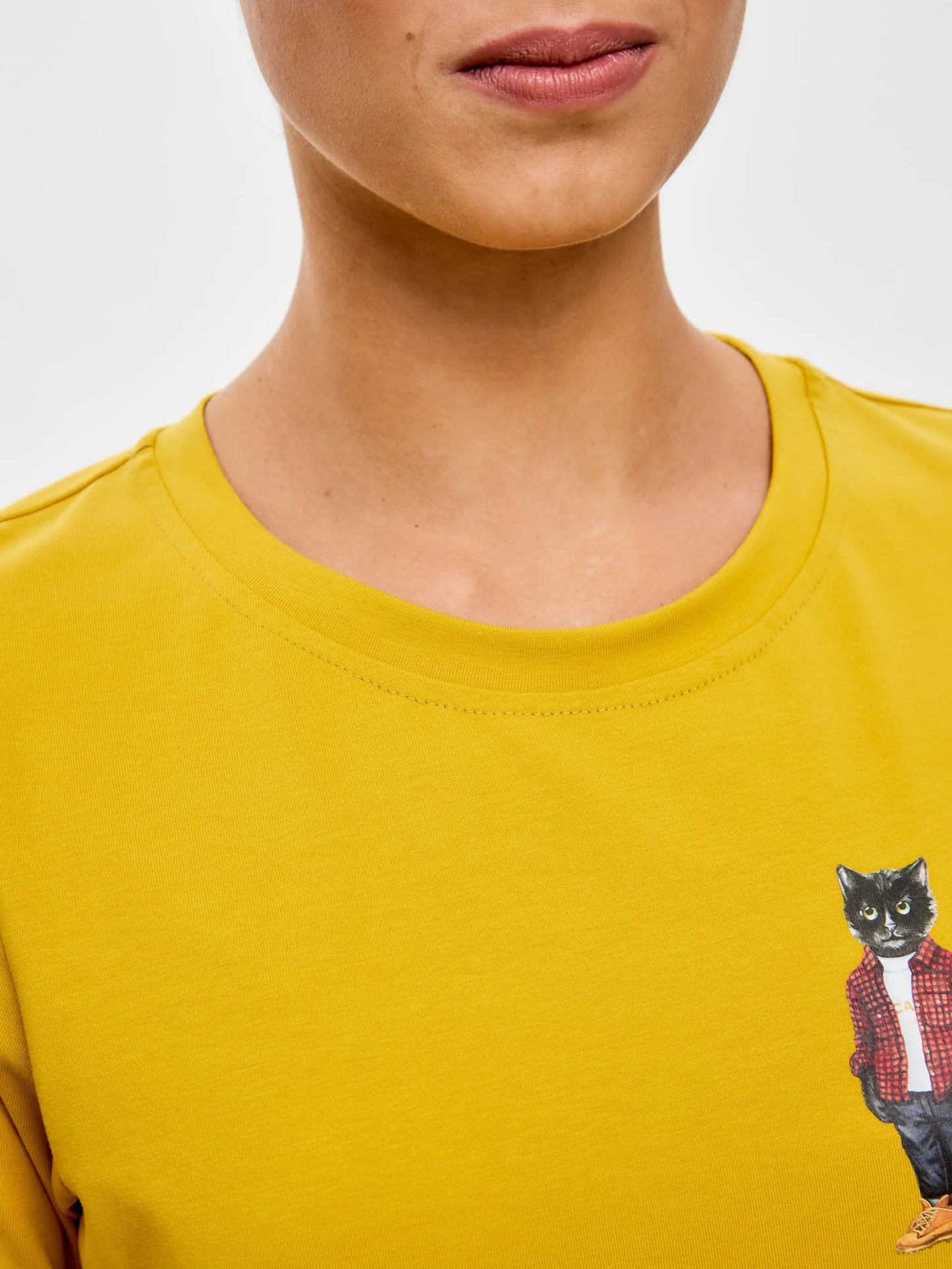 Yellow T-shirt Country Cat | T-shirt For Cat Lovers | Cat e Lolette