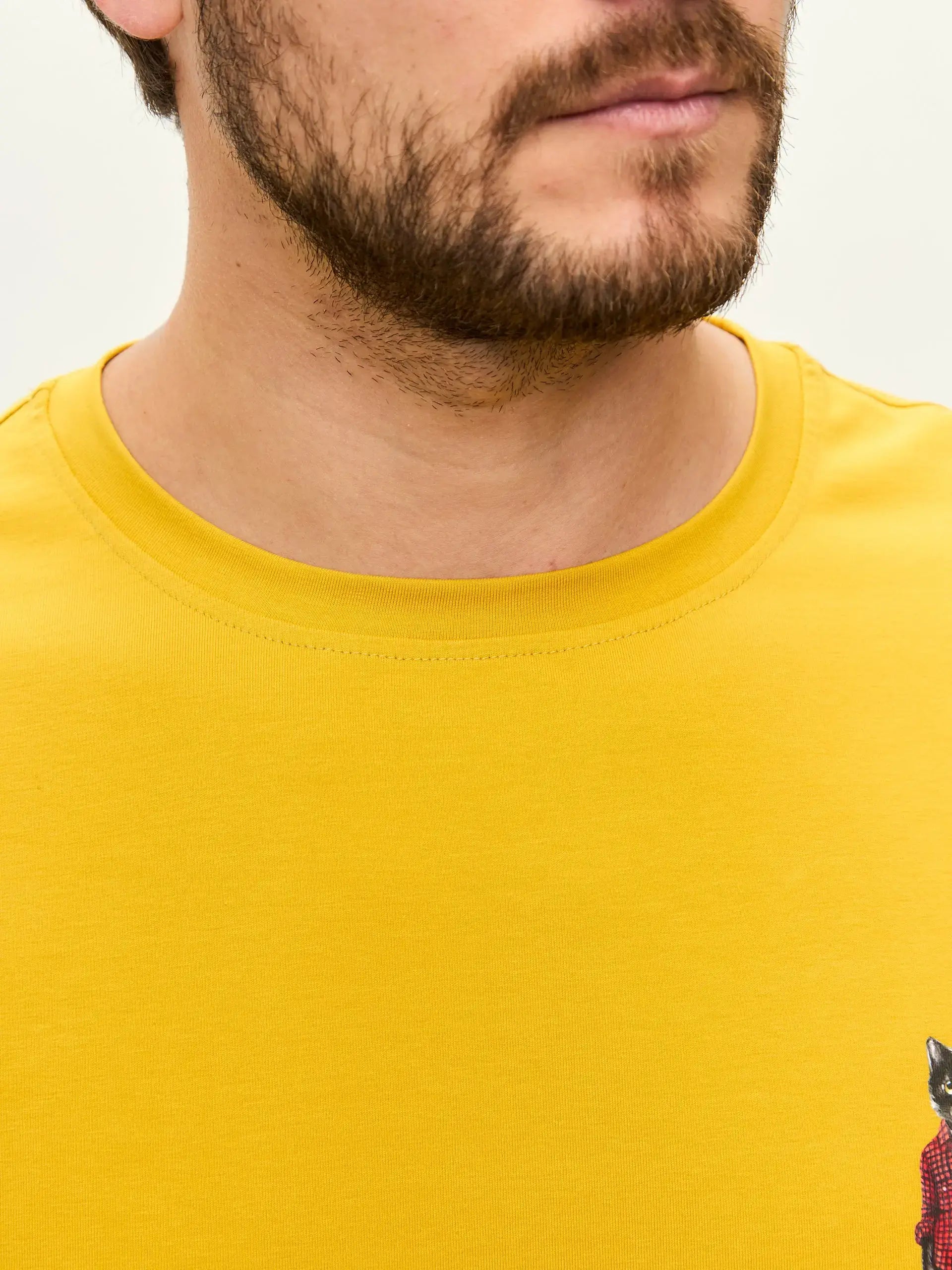 Yellow T-shirt Country Cat | T-shirt For Cat Lovers | Cat e Lolette