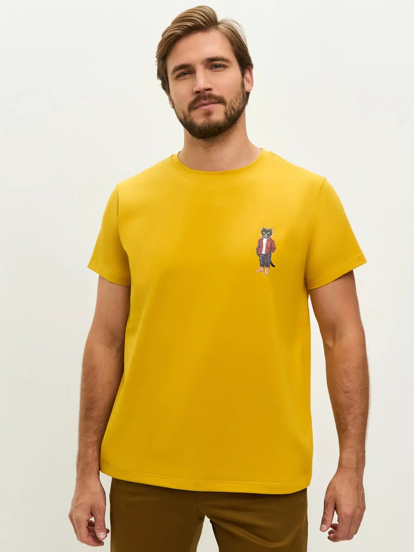 Yellow T-shirt Country Cat | T-shirt For Cat Lovers | Cat e Lolette